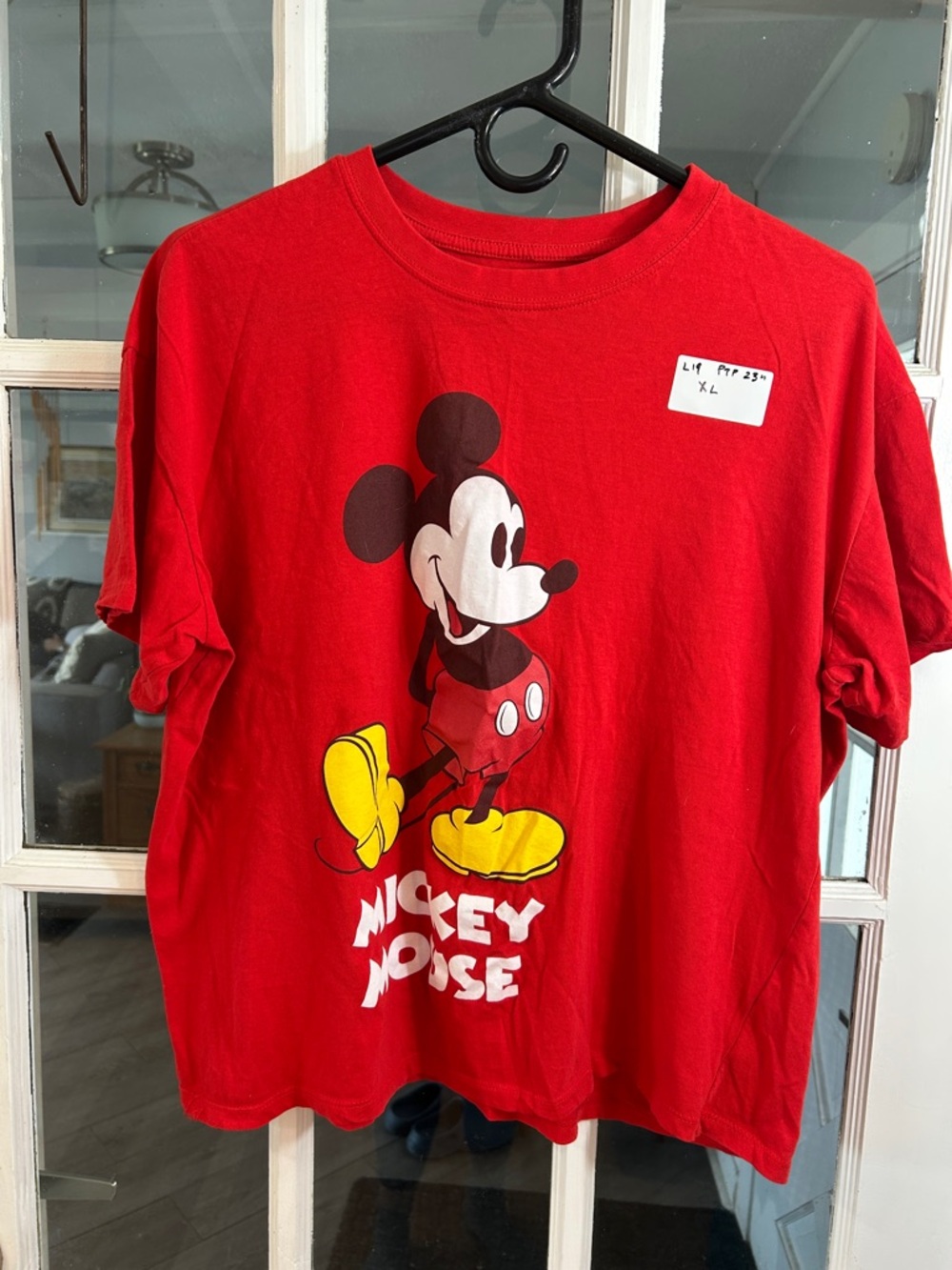 L19 Red Mickey Mouse Graphic Tee